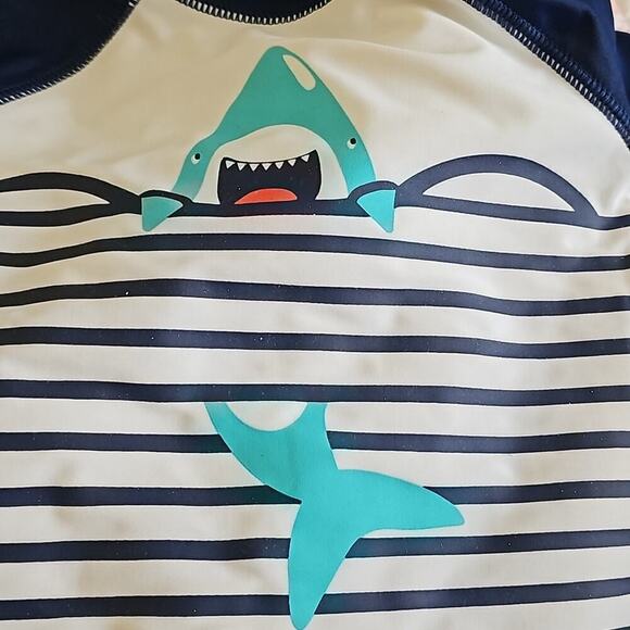 Carter's Boys Rashguard Shark Swin Top 6m - Picture 4 of 5